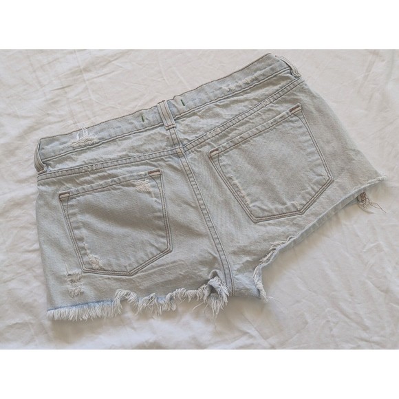 J Brand Shorts Womens 28 Jean Denime Light Wash Cut Off Aquarius Frayed Hem - Picture 2 of 10